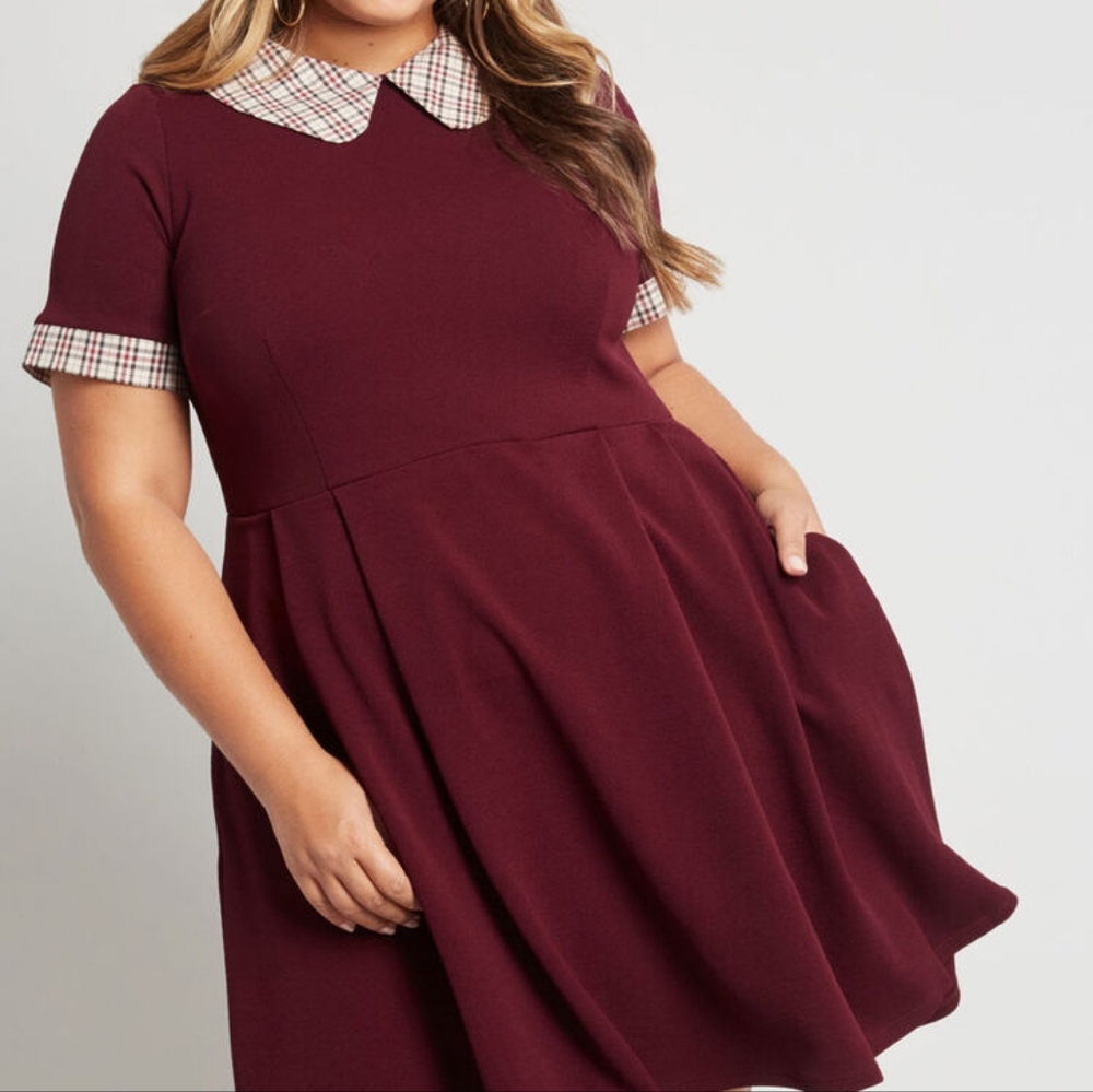 Modcloth Confidently Coordinated Collared Dress